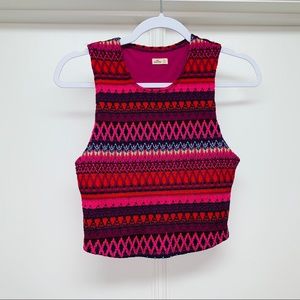 Hollister Pink Pattern Tank Top